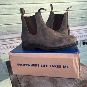 MEN'S DRESS CHELSEA BOOTS - RUSTIC BROWN SZ 9 MENS